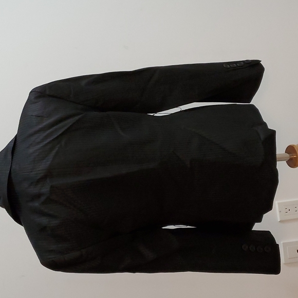 Trina Turk Los Angeles Palm Springs black pinstripe dressy cummerbund blazer - Picture 5 of 13